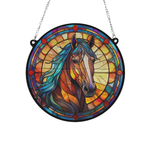 Horse Stained Glass Effect Suncatcher